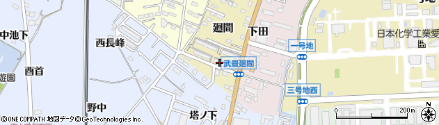 愛知県知多郡武豊町廻間周辺の地図