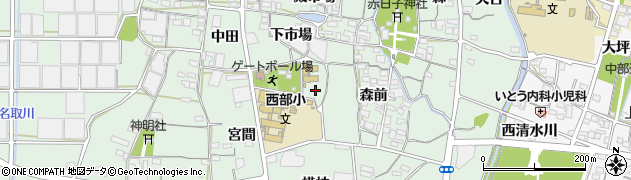 愛知県蒲郡市神ノ郷町壱町田周辺の地図