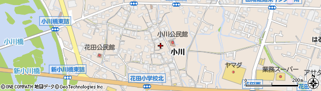 兵庫県姫路市花田町小川875周辺の地図