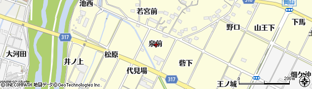 愛知県西尾市吉良町岡山泉前周辺の地図