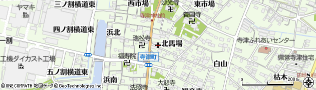愛知県西尾市寺津町北馬場13周辺の地図