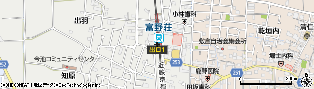 京都府城陽市周辺の地図