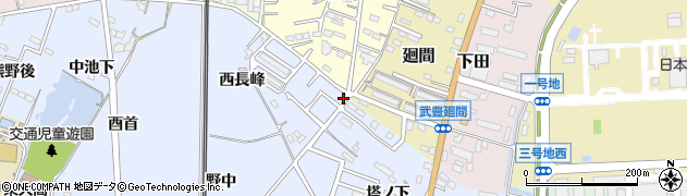 愛知県知多郡武豊町東大高西長峰周辺の地図