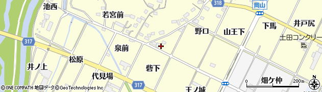 愛知県西尾市吉良町岡山砦下16周辺の地図