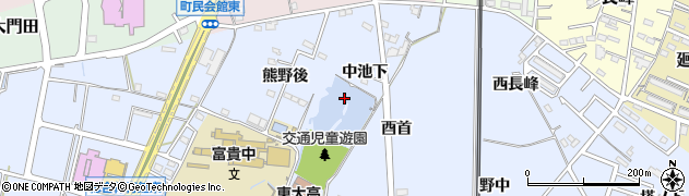 熊野池周辺の地図