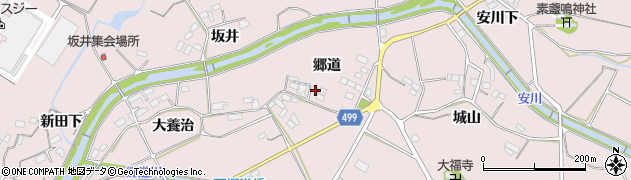 愛知県豊橋市石巻西川町郷道周辺の地図