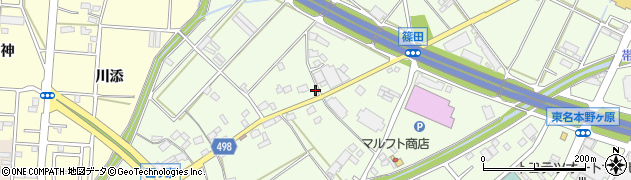 愛知県豊川市篠田町新屋浦周辺の地図
