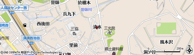 愛知県幸田町（額田郡）深溝（清水）周辺の地図