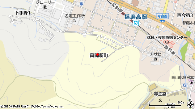 〒670-0062 兵庫県姫路市高岡新町の地図