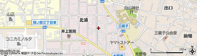 愛知県豊川市本野町北浦105周辺の地図