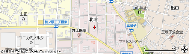 愛知県豊川市本野町北浦56周辺の地図