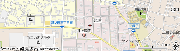 愛知県豊川市本野町北浦30周辺の地図