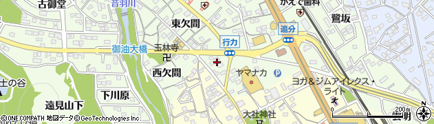 愛知県豊川市御油町（堺畑）周辺の地図