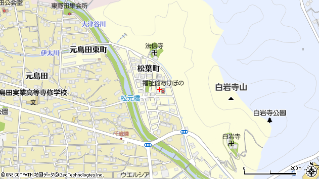 〒427-0052 静岡県島田市松葉町の地図