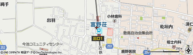 京都府城陽市枇杷庄（鹿背田）周辺の地図