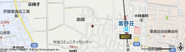 京都府城陽市枇杷庄（出羽）周辺の地図