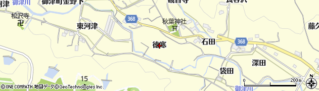 愛知県豊川市御津町金野徳寒周辺の地図