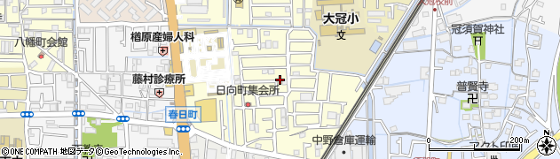 大阪府高槻市日向町周辺の地図