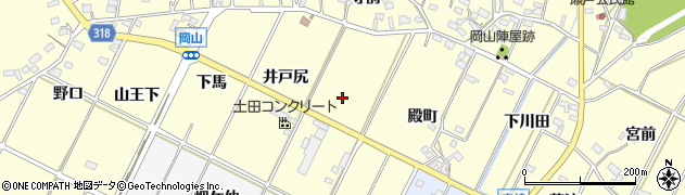 愛知県西尾市吉良町岡山（郷戸）周辺の地図