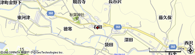 愛知県豊川市御津町金野（石田）周辺の地図