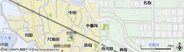 愛知県蒲郡市柏原町小敷塚周辺の地図