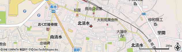 京都府城陽市長池（北清水）周辺の地図