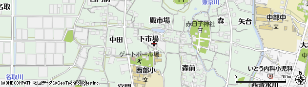 愛知県蒲郡市神ノ郷町周辺の地図