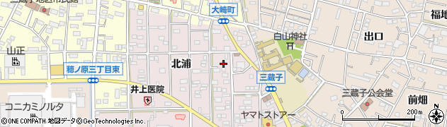 愛知県豊川市本野町北浦101周辺の地図