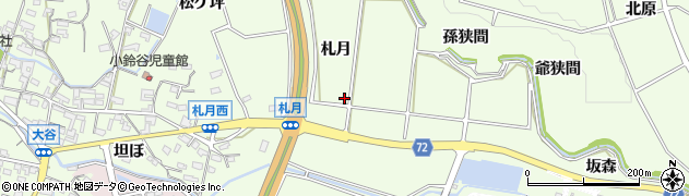 愛知県常滑市大谷（札月）周辺の地図