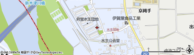 京都府城陽市水主（北ノ口）周辺の地図