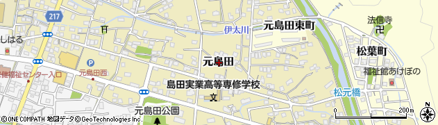 静岡県島田市元島田周辺の地図