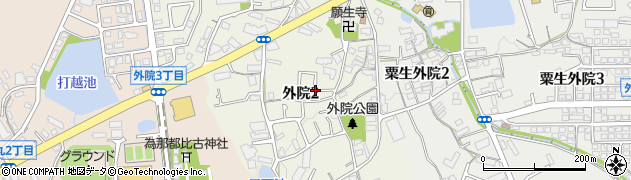大阪府箕面市外院2丁目周辺の地図