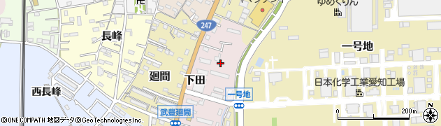 愛知県武豊町（知多郡）下田周辺の地図