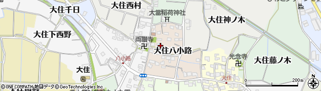 京都府京田辺市大住八小路周辺の地図