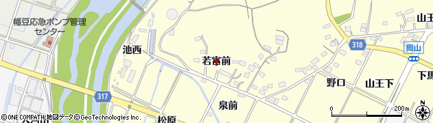 愛知県西尾市吉良町岡山（若宮前）周辺の地図
