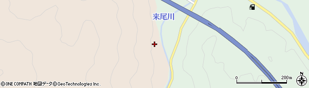 来尾川周辺の地図