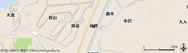 愛知県額田郡幸田町深溝林畔周辺の地図
