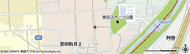 兵庫県たつの市誉田町井上周辺の地図
