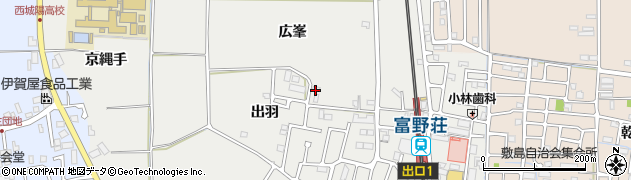 京都府城陽市枇杷庄（広峯）周辺の地図