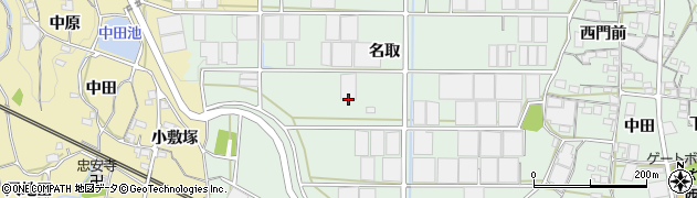 愛知県蒲郡市神ノ郷町名取周辺の地図