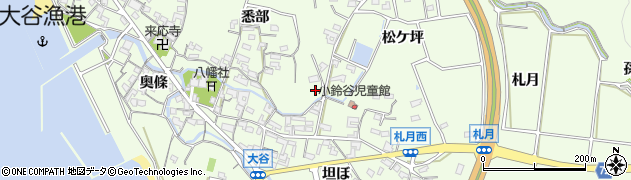 愛知県常滑市大谷松ケ坪89周辺の地図