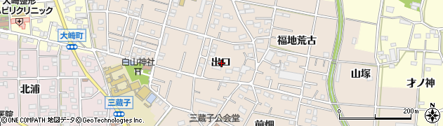 愛知県豊川市三蔵子町出口周辺の地図