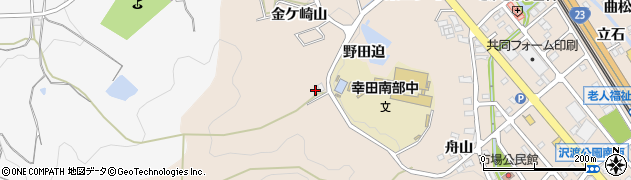 愛知県額田郡幸田町深溝野田迫周辺の地図