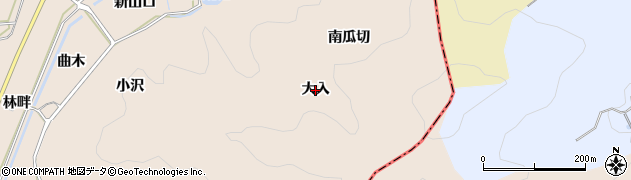 愛知県幸田町（額田郡）深溝（大入）周辺の地図