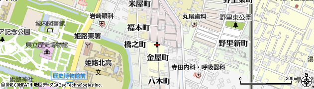兵庫県姫路市金屋町2周辺の地図