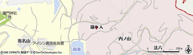 愛知県西尾市吉良町駮馬（鎌ケ入）周辺の地図
