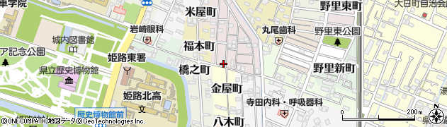 兵庫県姫路市五郎右衛門邸30周辺の地図