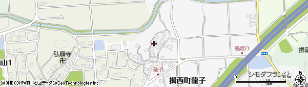 兵庫県たつの市揖西町龍子周辺の地図