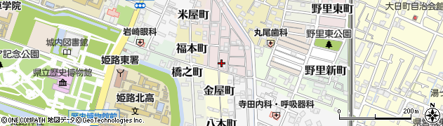 兵庫県姫路市五郎右衛門邸50周辺の地図