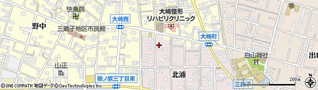 愛知県豊川市本野町北浦42周辺の地図